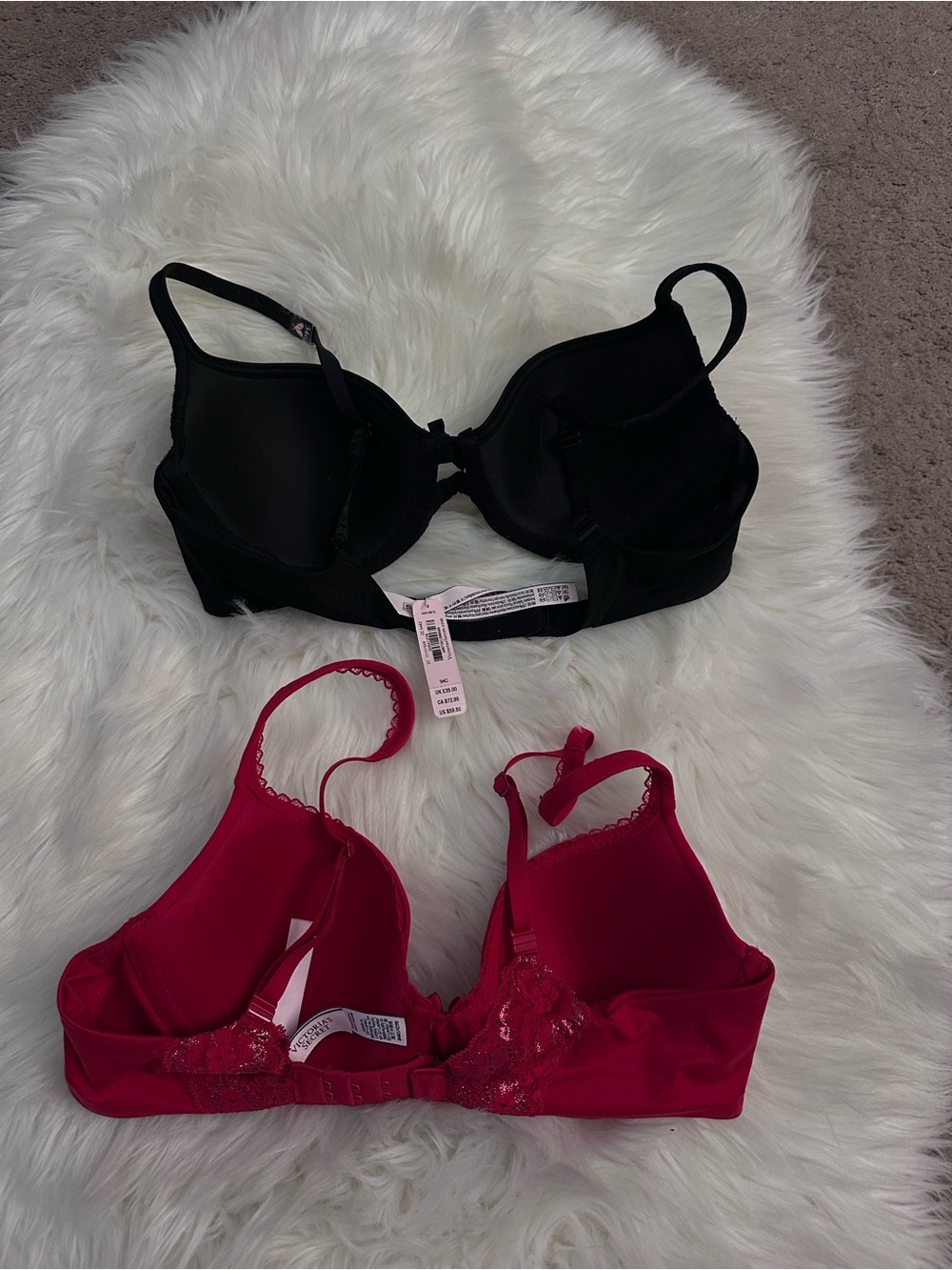 Victoria’s Secret Women Underwire Bra Set - Black & Red - Picture 2 of 2